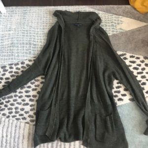 American eagle hooded cardigan